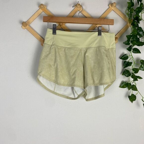 LULULEMON | Speed Up Short in Gravel Dust Dew Green Multi/Dew Green Size 4 EUC R - Picture 1 of 9